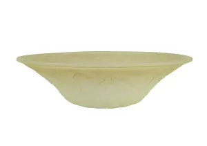 # 23093-01 Amber Transitional Style Replacement Torchiere Glass Shade, 4-1/2" high x 15-5/8" diameter