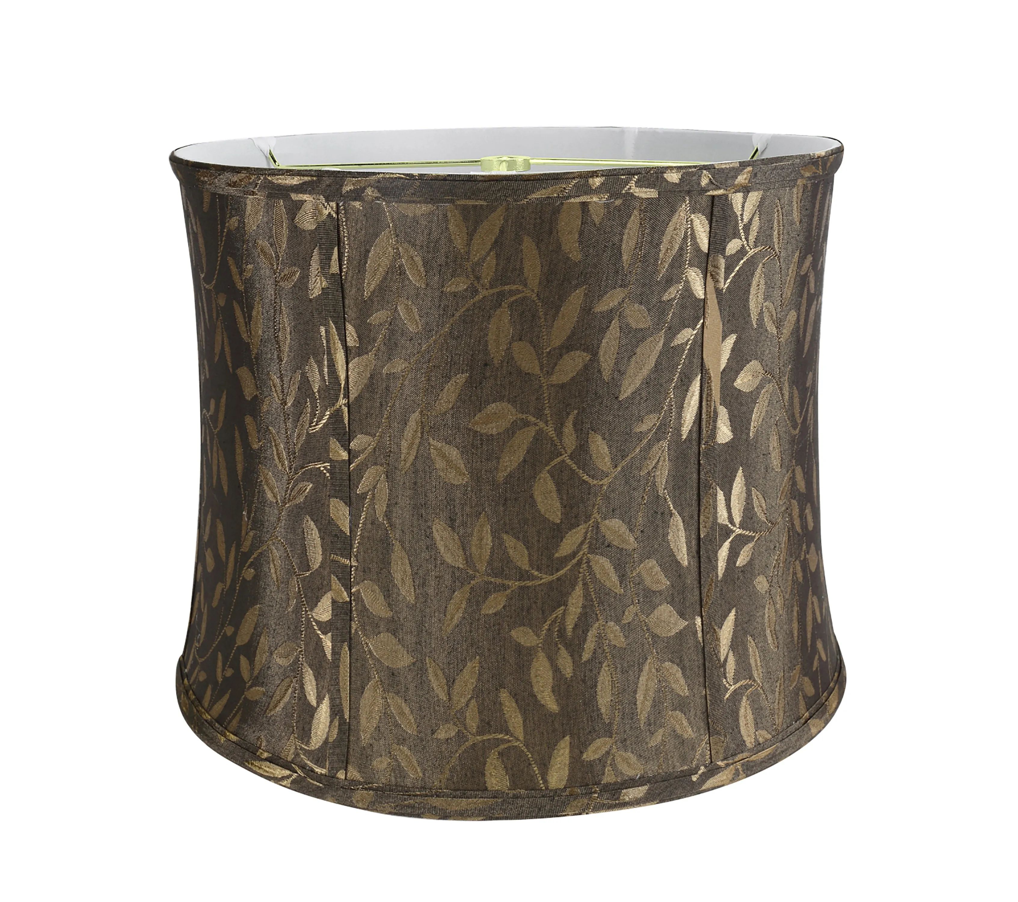 # 30041  Transitional Bell Shape Spider Construction Lamp Shade in Brown Textured Fabric, 14" wide (13" x 14" x 11")