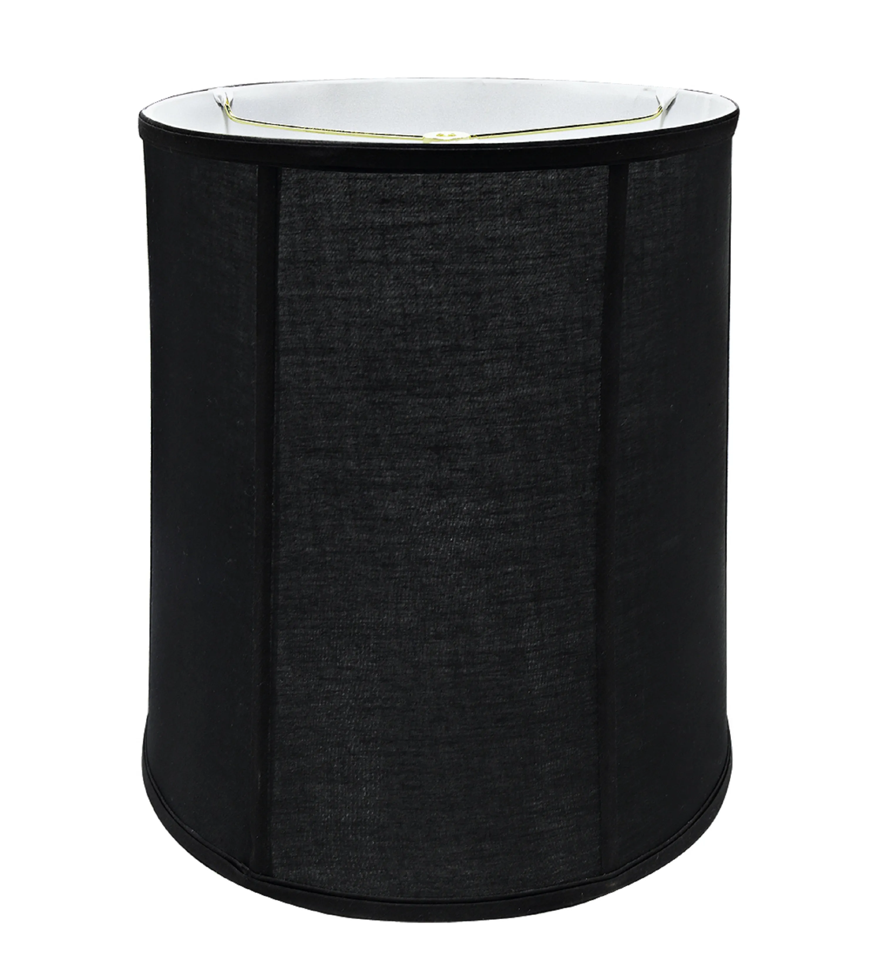 # 35038 Transitional Drum (Cylinder) Shaped Spider Construction Lamp Shade in Black, 14" wide (12" x 14" x 15")