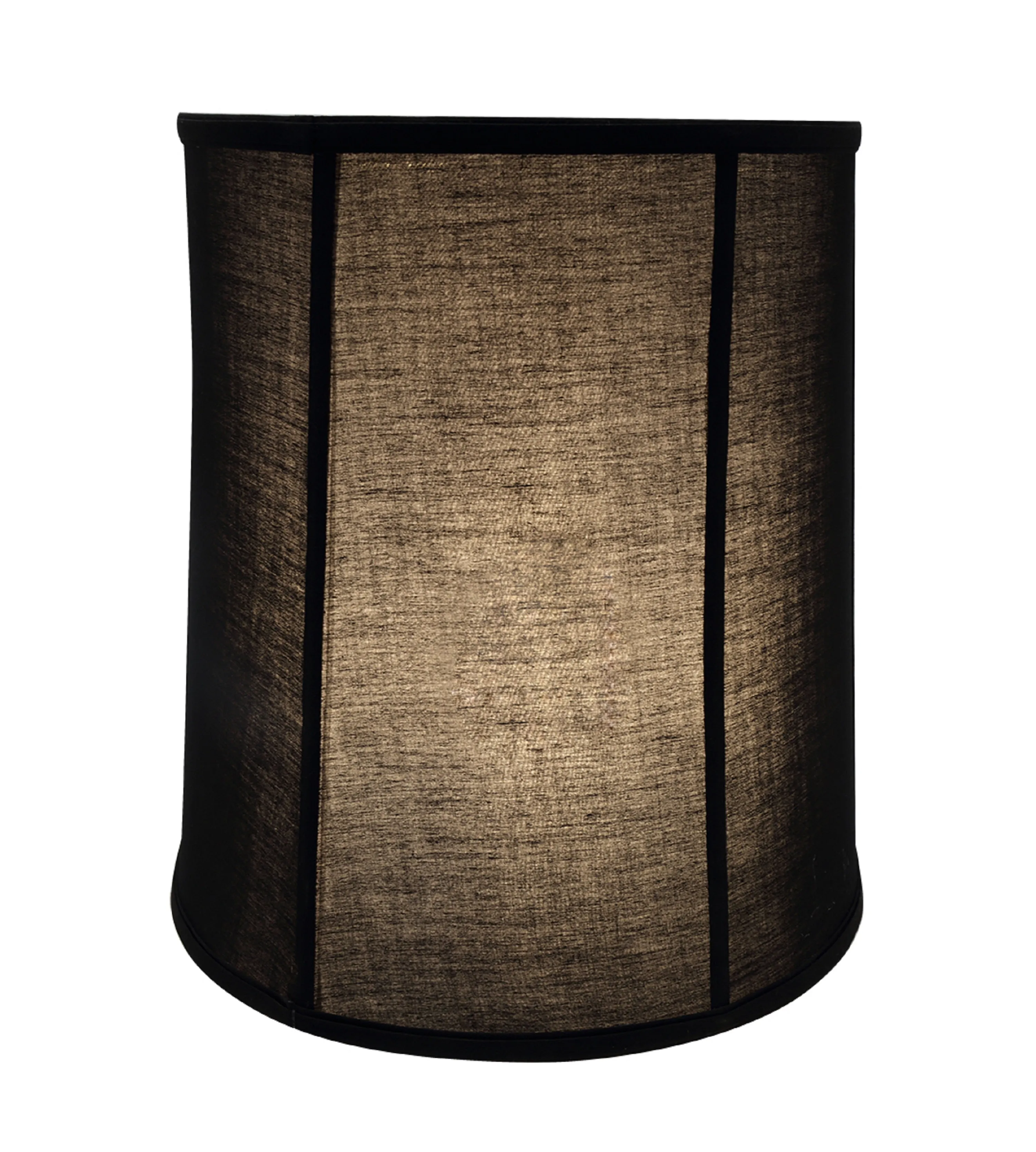 # 35038 Transitional Drum (Cylinder) Shaped Spider Construction Lamp Shade in Black, 14" wide (12" x 14" x 15")