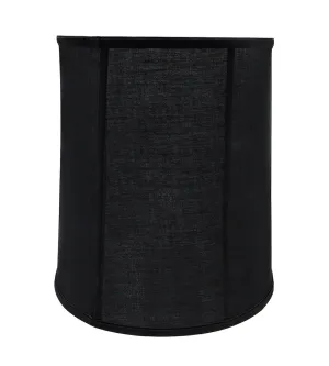 # 35038 Transitional Drum (Cylinder) Shaped Spider Construction Lamp Shade in Black, 14" wide (12" x 14" x 15")