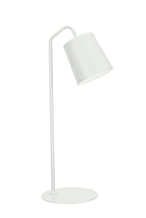 # 40100-1, 23" High Modern Metal Desk Lamp, Almond Finish with Metal Lamp Shade, 7 1/2" wide