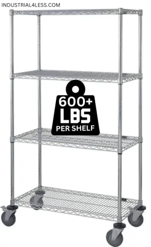 14" x 30" Stainless Shelving on Wheels