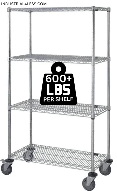 14" x 30" Stainless Shelving on Wheels