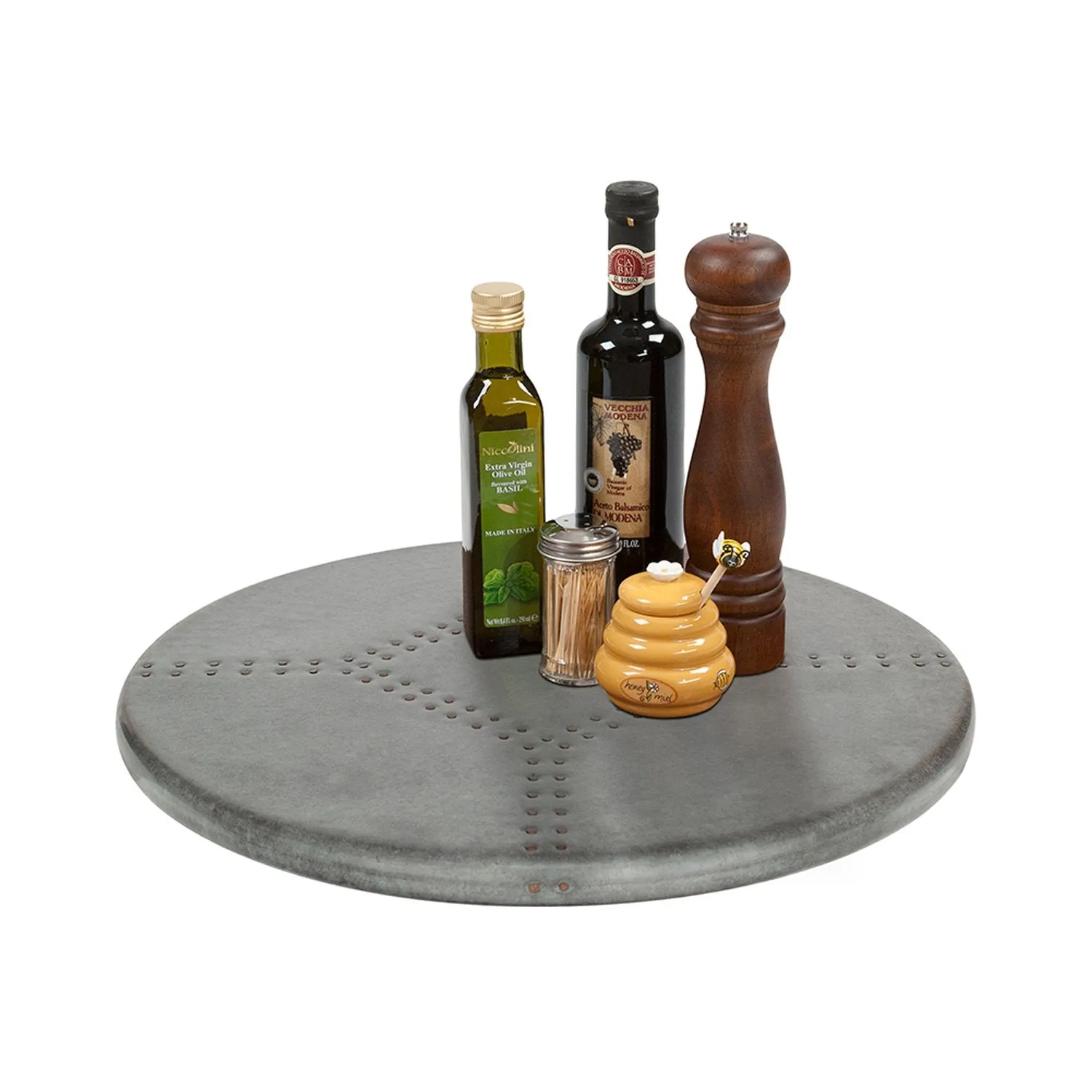 18" Zinc Lazy Susan