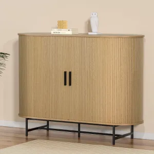 2-Door Oak Buffet Sideboard with Sliding Doors, Artiss