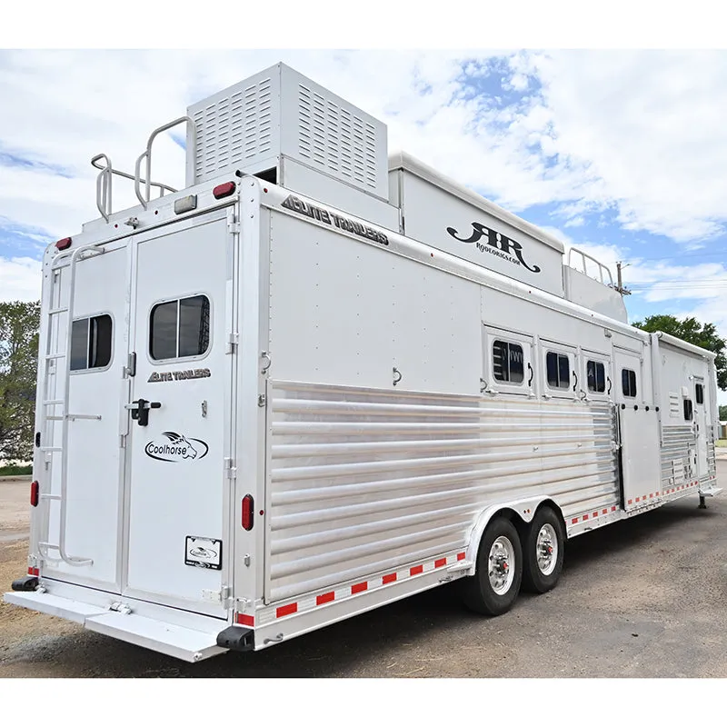 2016 Elite 4 Horse Trailer Reverse Load with 14'8" LQ