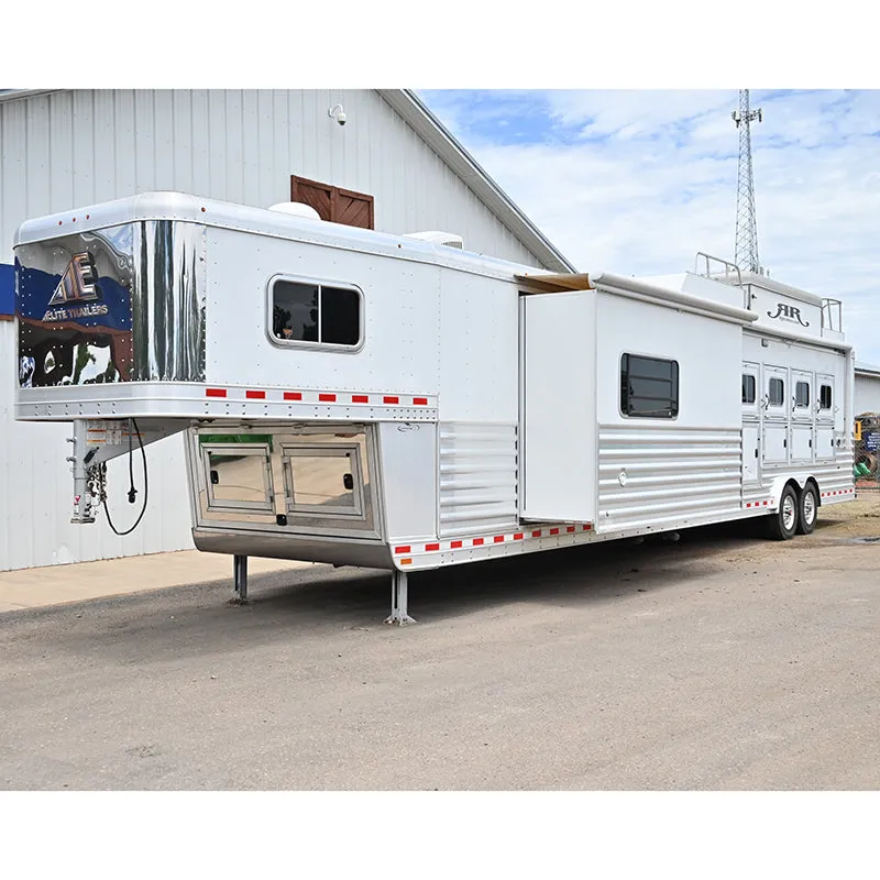 2016 Elite 4 Horse Trailer Reverse Load with 14'8" LQ