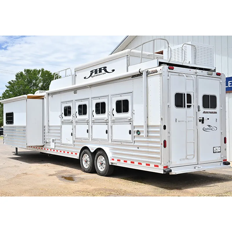 2016 Elite 4 Horse Trailer Reverse Load with 14'8" LQ