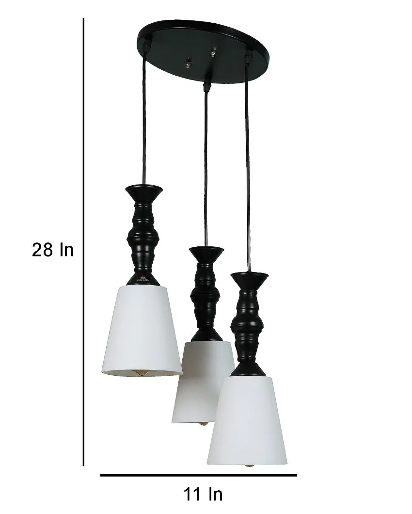 3 Lights Cluster Hanging With Pvc Glass Ceiling Lamp