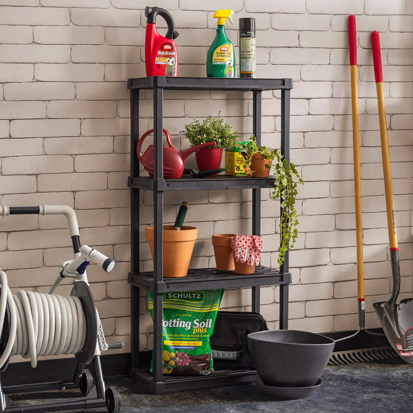 3-Tier Multi-purpose Shelf Display Rack, Utility Rack, Storage Organizer Shelving Unit for Pantry, Closet, Kitchen, Laundry or Garage - Black