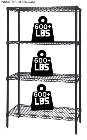 3036B | 30" x 36" Black Epoxy Shelving Unit