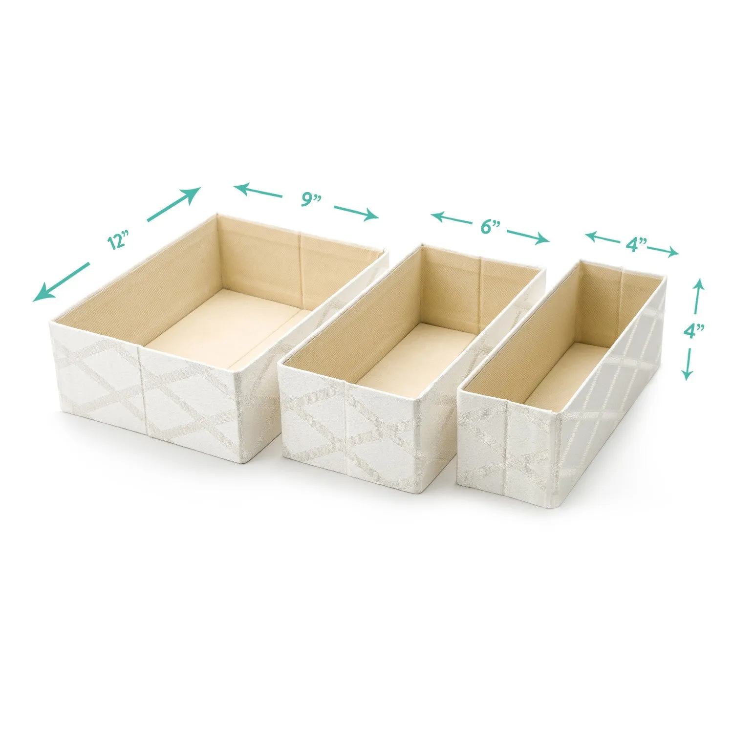 3Pcs Set Decorative Foldable Organizers - Galliana  (Wholesale)