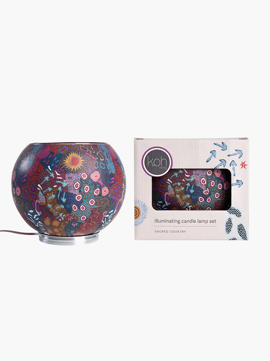 Aboriginal Women's Dreaming Illuminating Candle Lamp Set