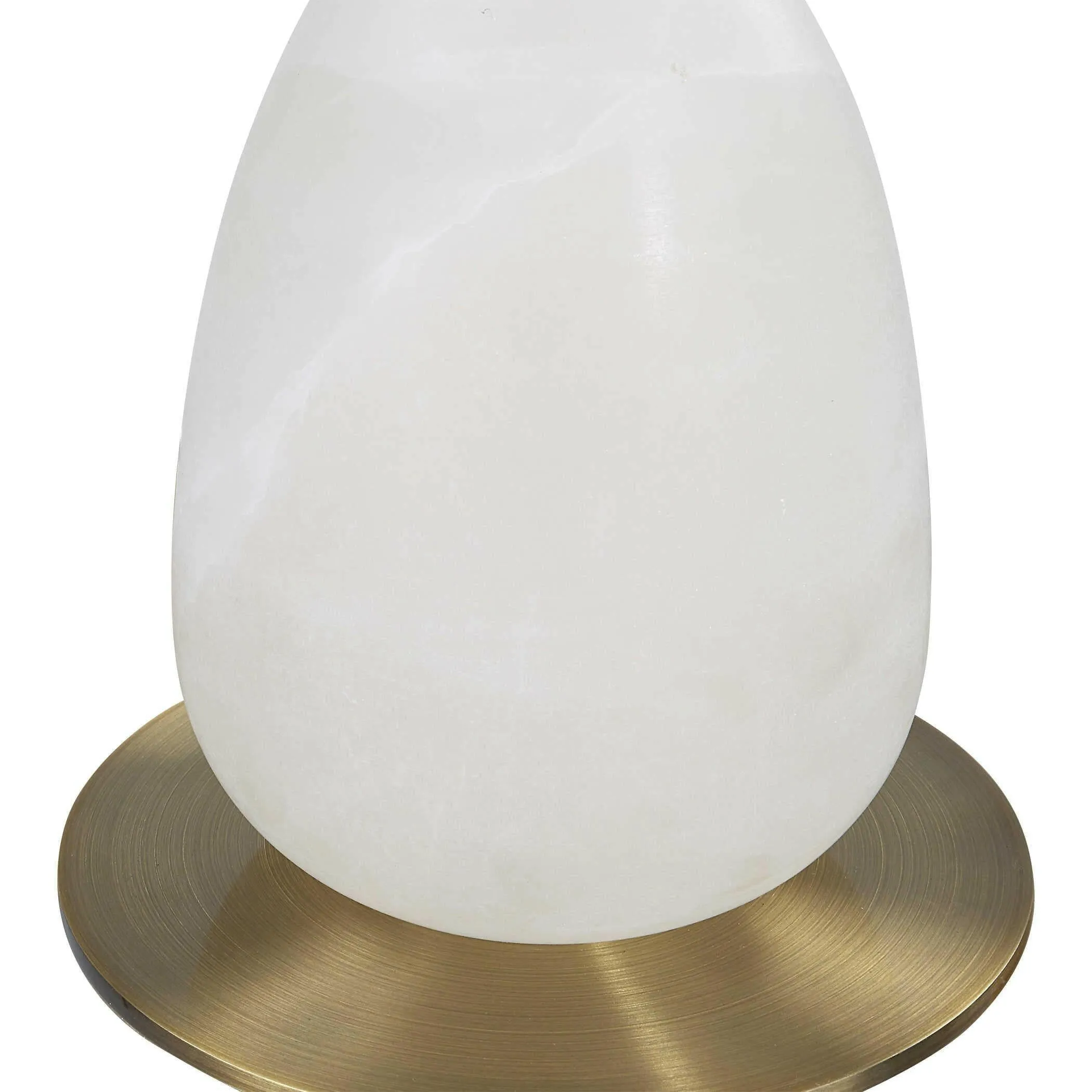 Alabaster Egg Adjustable Accent Table