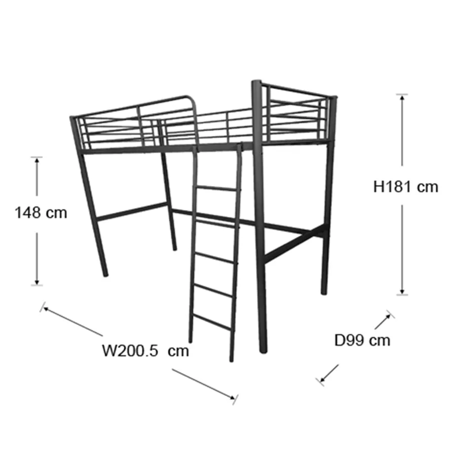 Ariella Metal Loft Bed