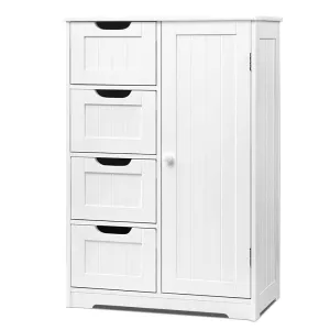 Bathroom Tallboy Storage Cabinet - White