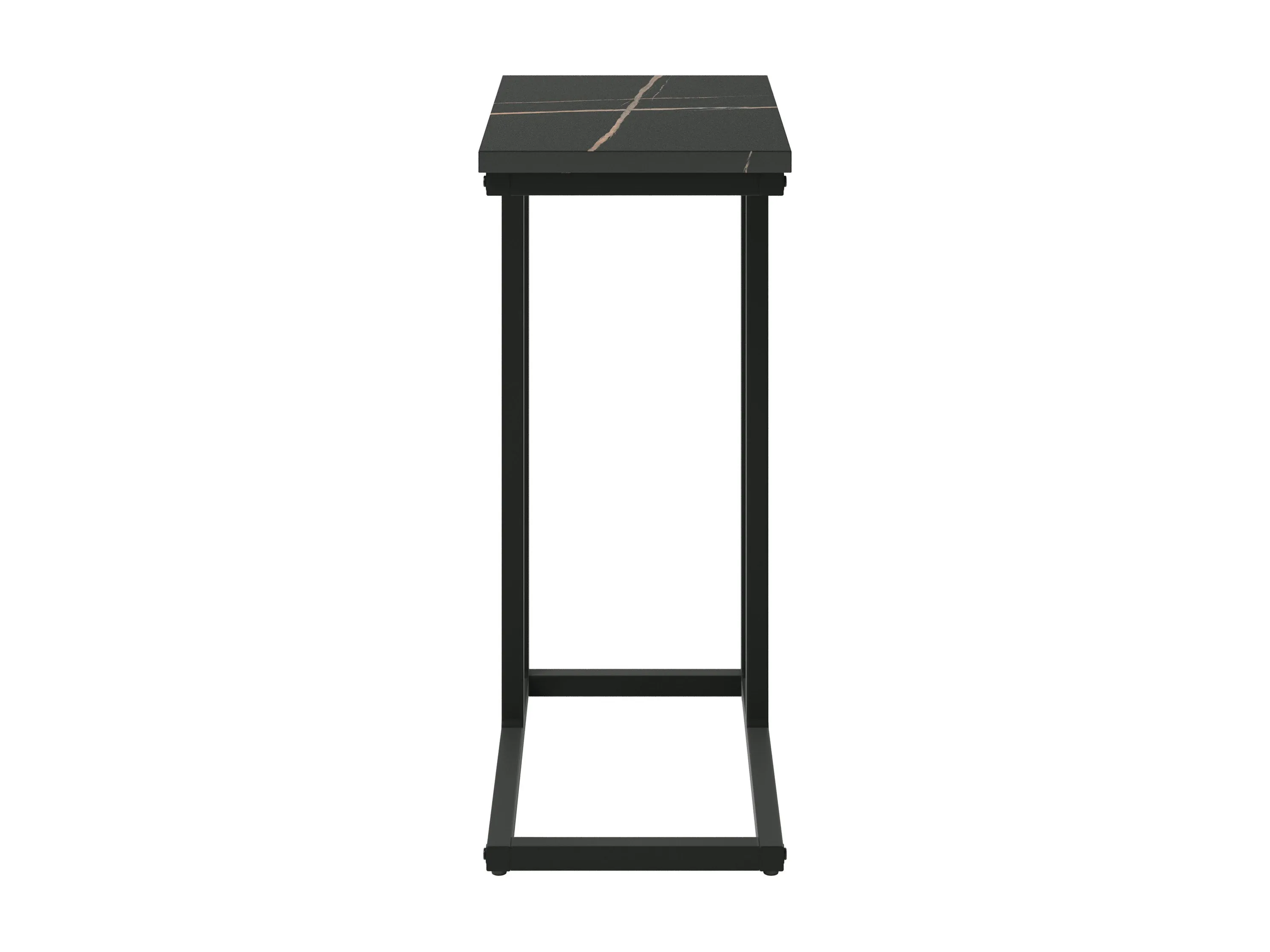 Black Marble Narrow Side Table