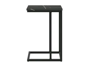 Black Marble Narrow Side Table