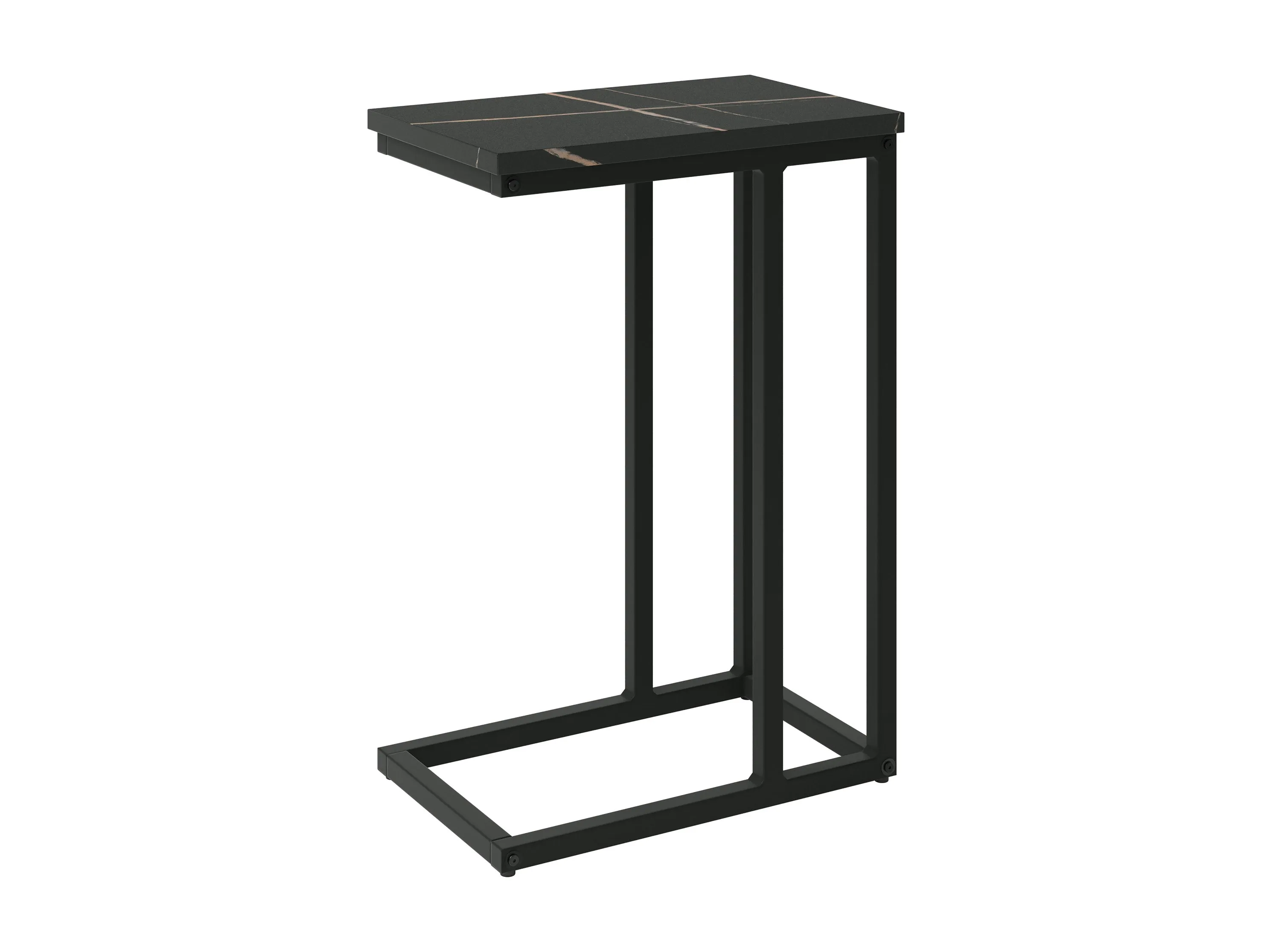 Black Marble Narrow Side Table