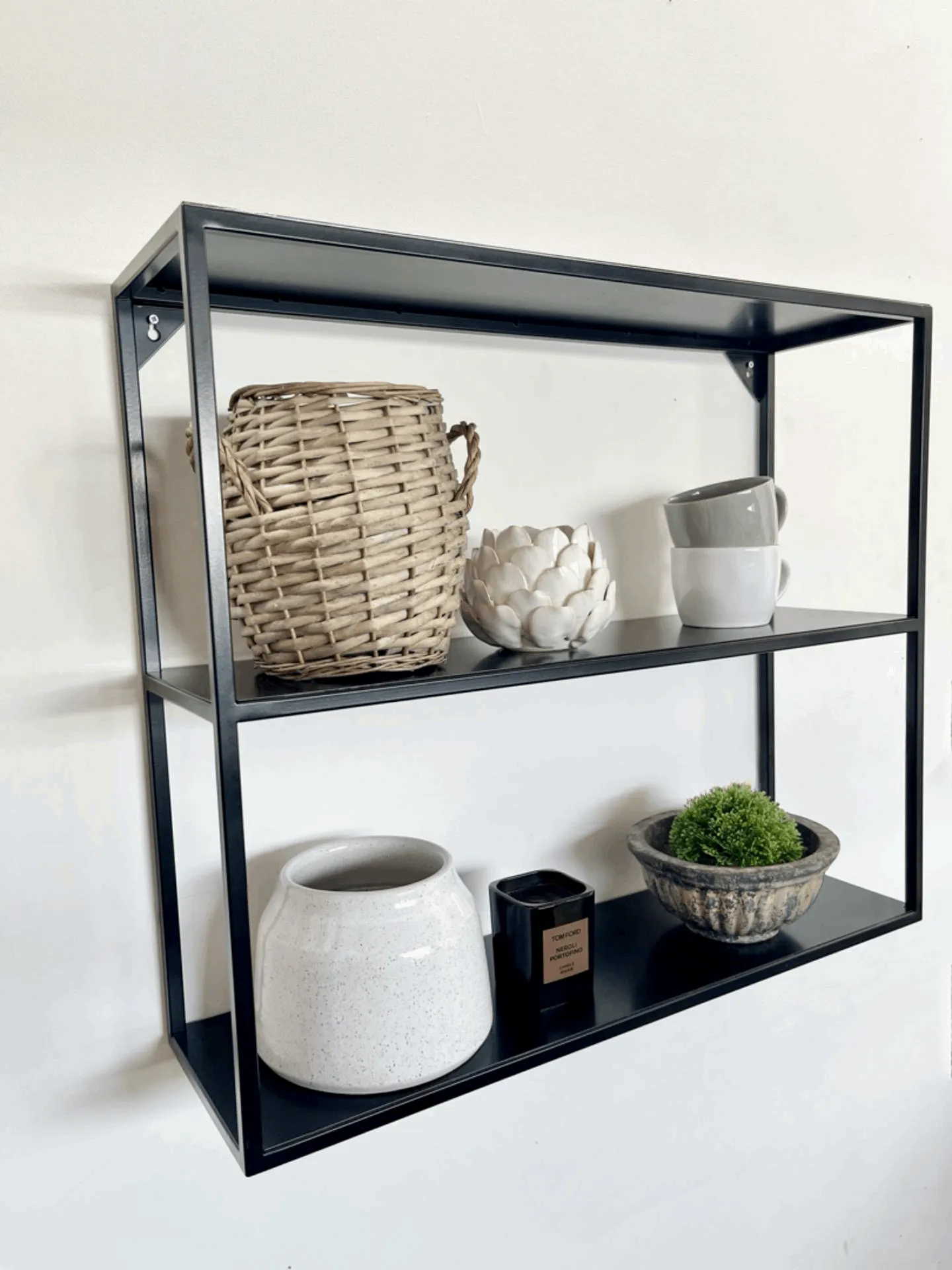 Black Metal Wall Shelf Large