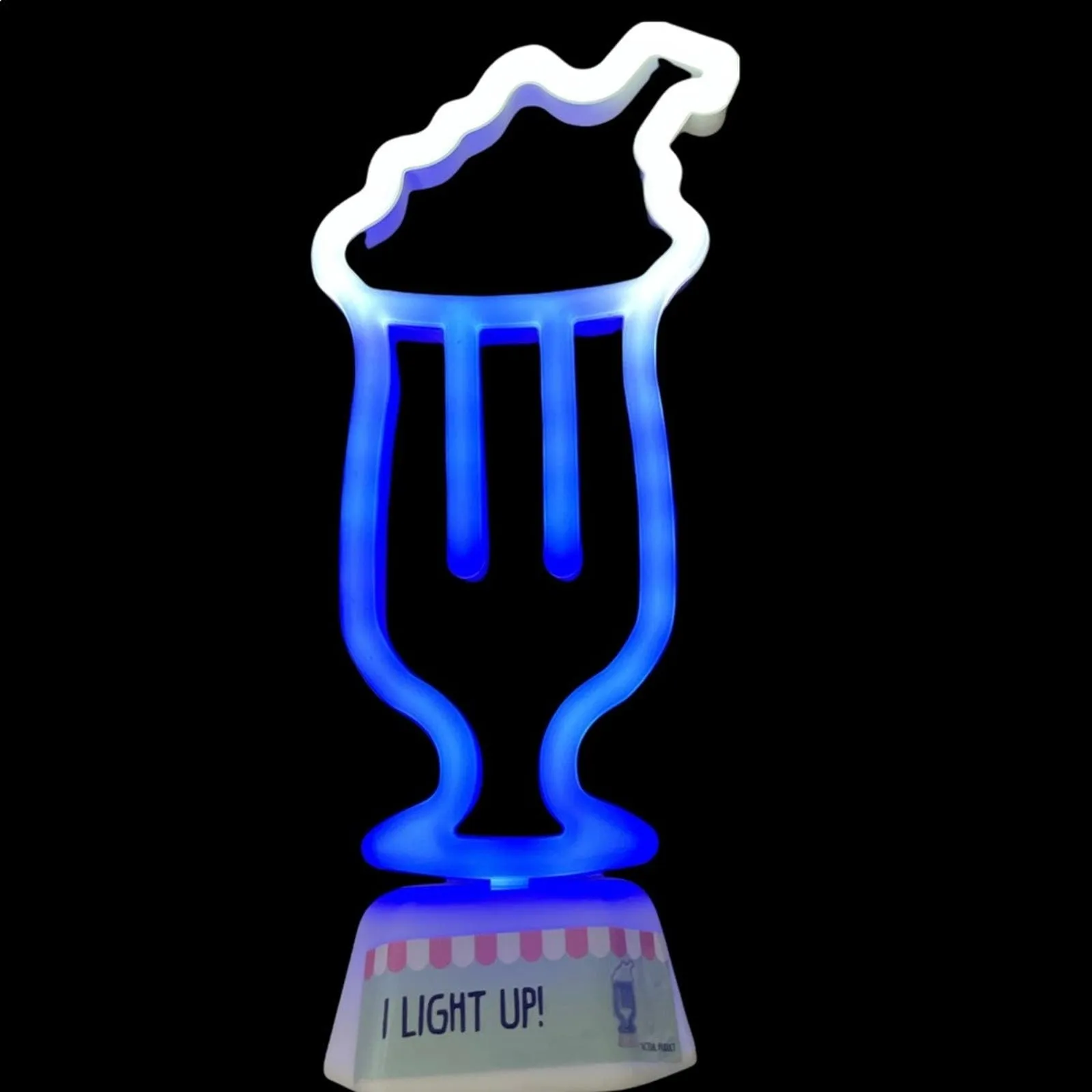 Blue And White Ice Cream Float Neon Novelty Light NEW