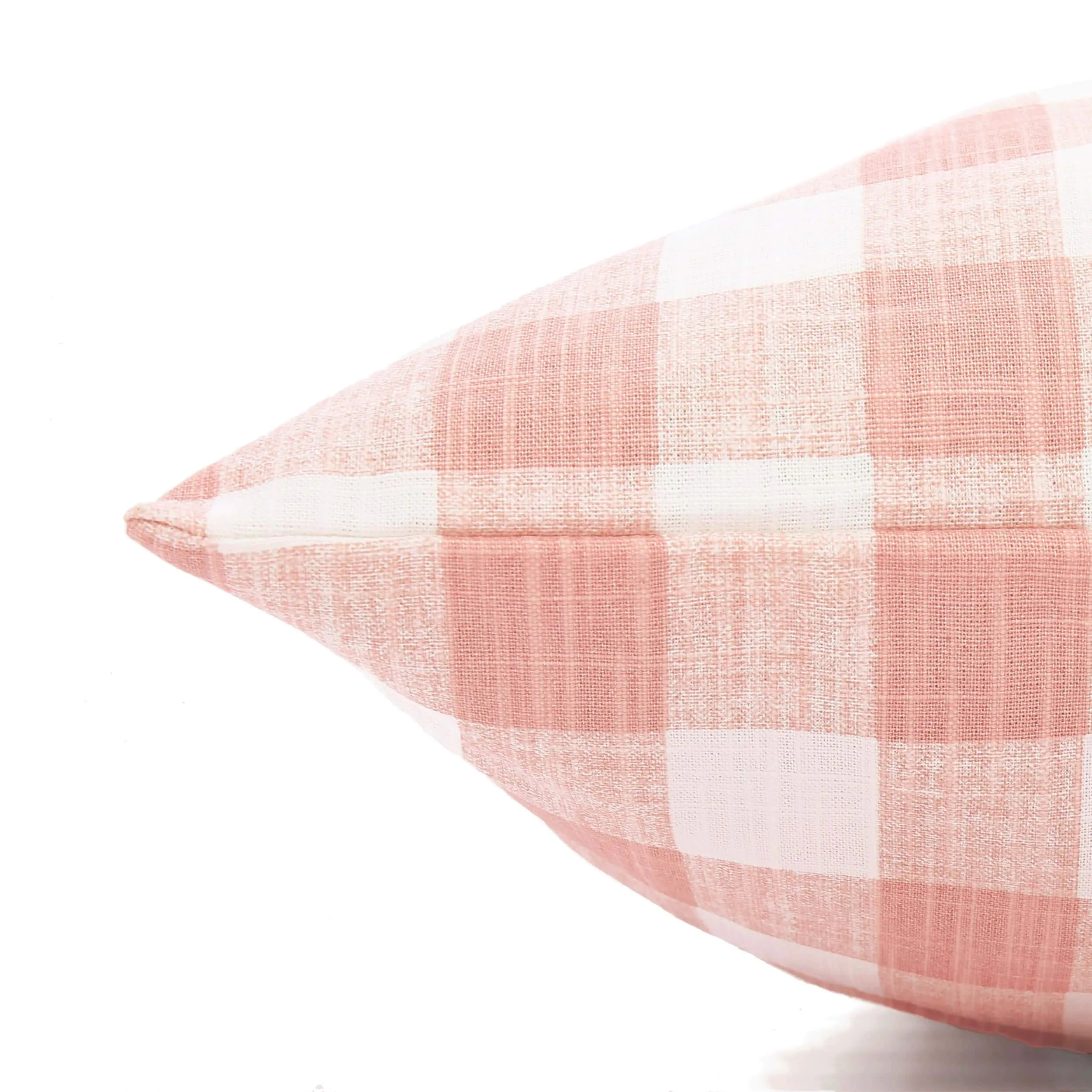 Blush Pink Gingham Check Dog Bed