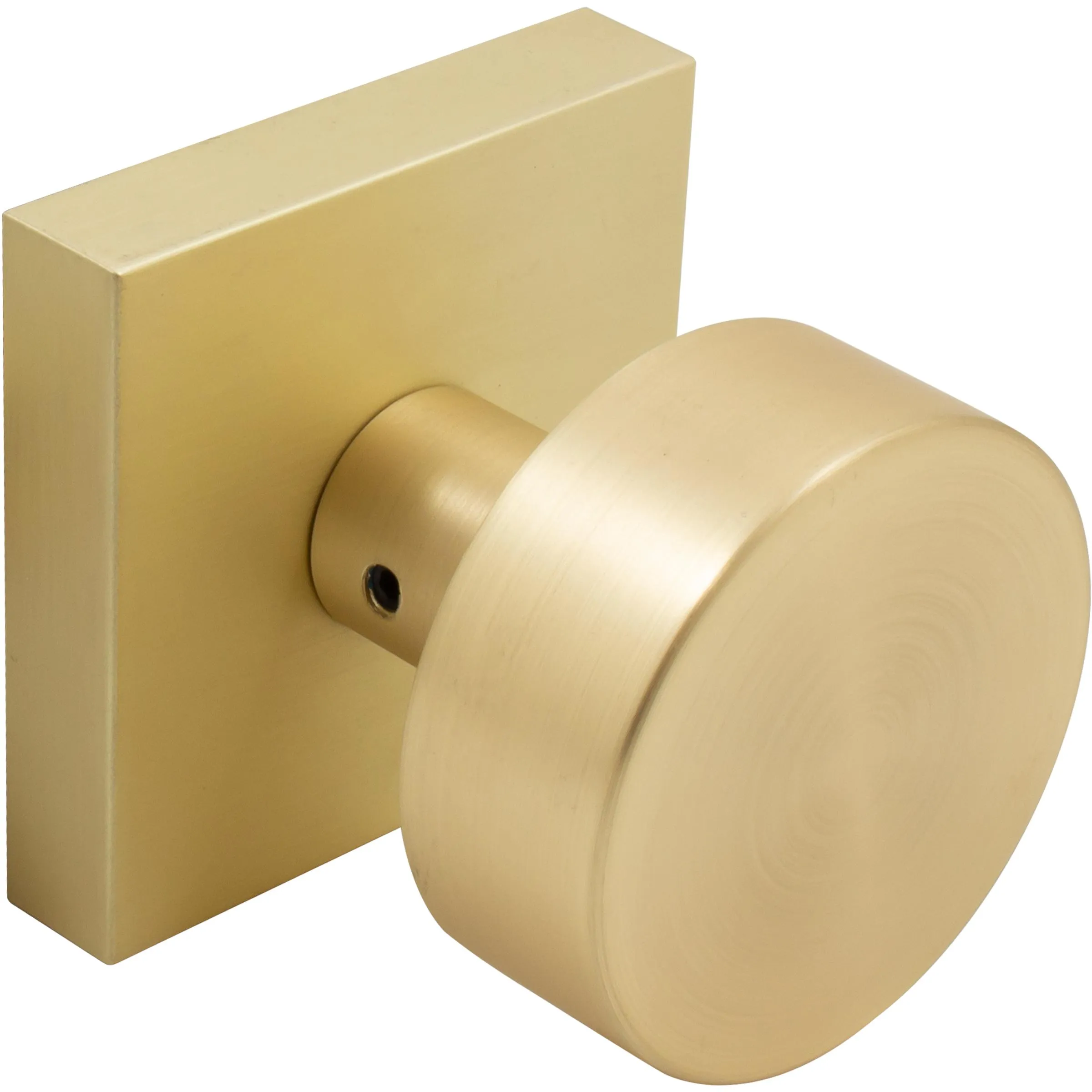 Bonn Door Knob with Square Rosette, Passage (Hall/Closet) Latch