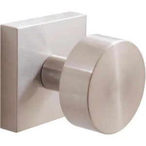 Bonn Door Knob with Square Rosette, Passage (Hall/Closet) Latch