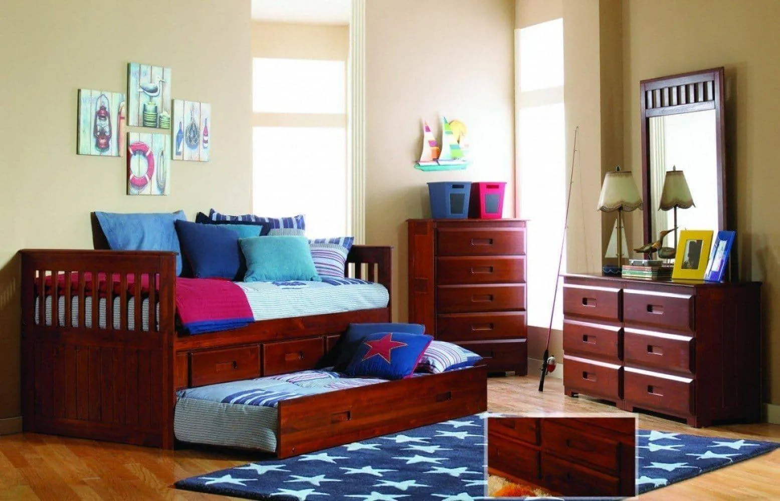 Brayden Captains Bed with Storage and Trundle