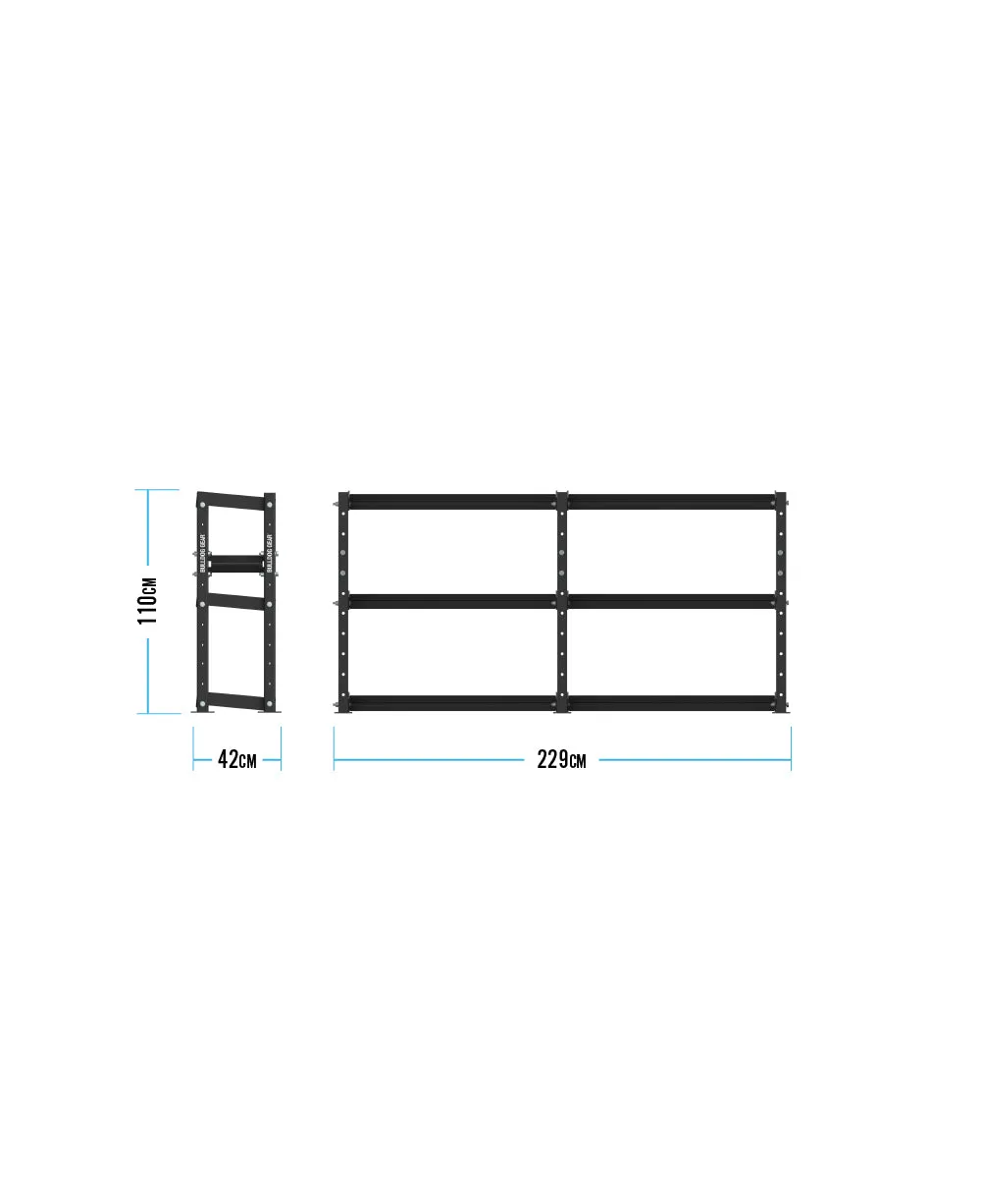 Bulldog Gear - Hex Dumbbell Storage System - 229cm - Configuration A