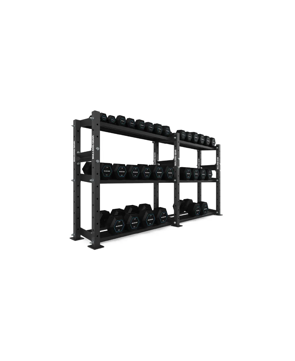 Bulldog Gear - Hex Dumbbell Storage System - 229cm - Configuration A