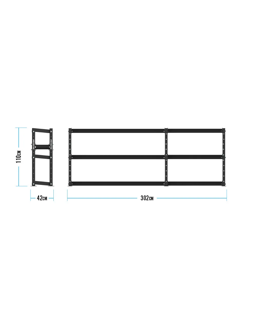 Bulldog Gear - Hex Dumbbell Storage System - 302cm - Configuration A