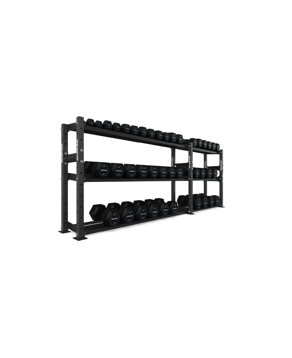 Bulldog Gear - Hex Dumbbell Storage System - 302cm - Configuration A