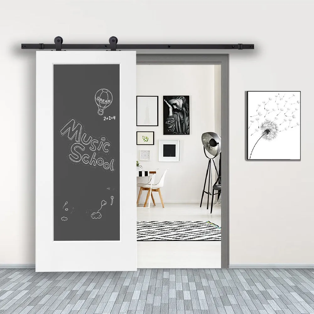 Chalkboard Series Black Stained Composite MDF 1 Panel Interior Sliding Barn Door Slab