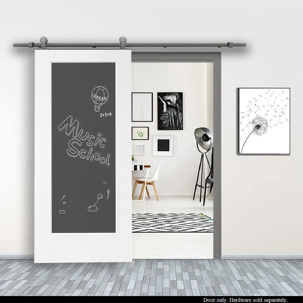 Chalkboard Series Black Stained Composite MDF 1 Panel Interior Sliding Barn Door Slab