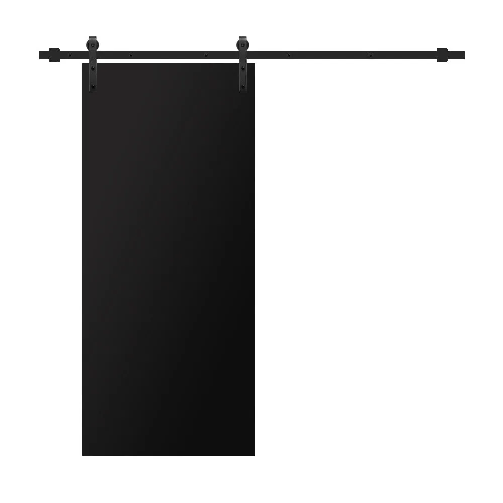 Chalkboard Series Black Stained Composite MDF Flush Panel Interior Sliding Barn Door Slab