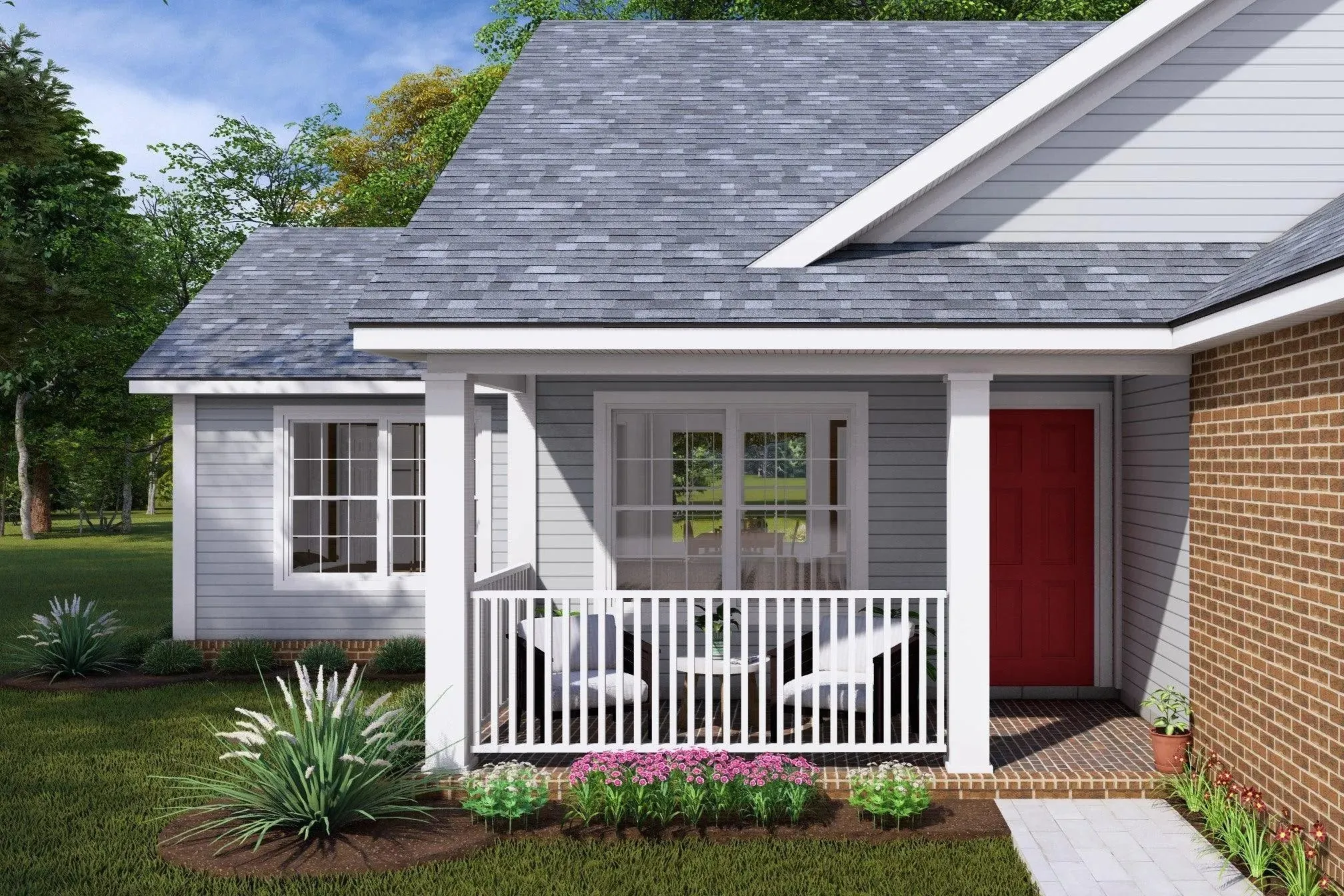 Charming 2-Bedroom Home with Covered Porch and Open Layout