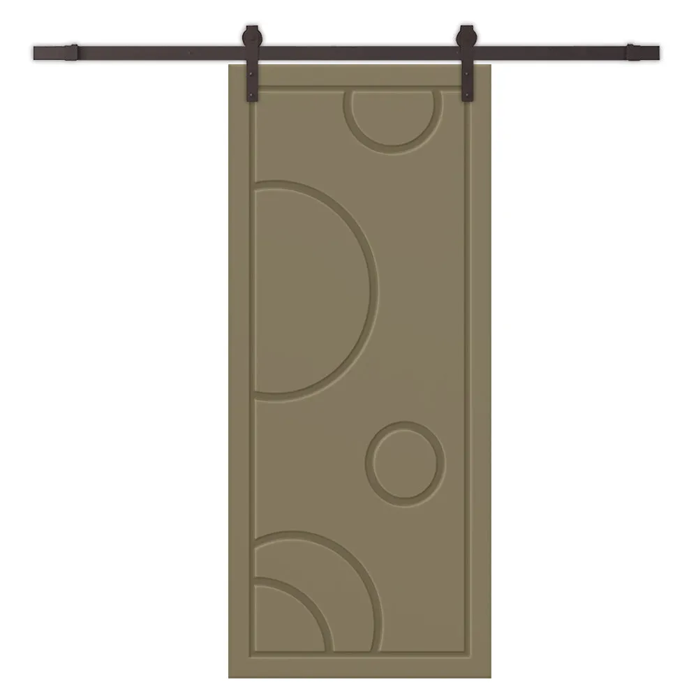 Composite MDF Sliding Barn Door with Hardware Kit