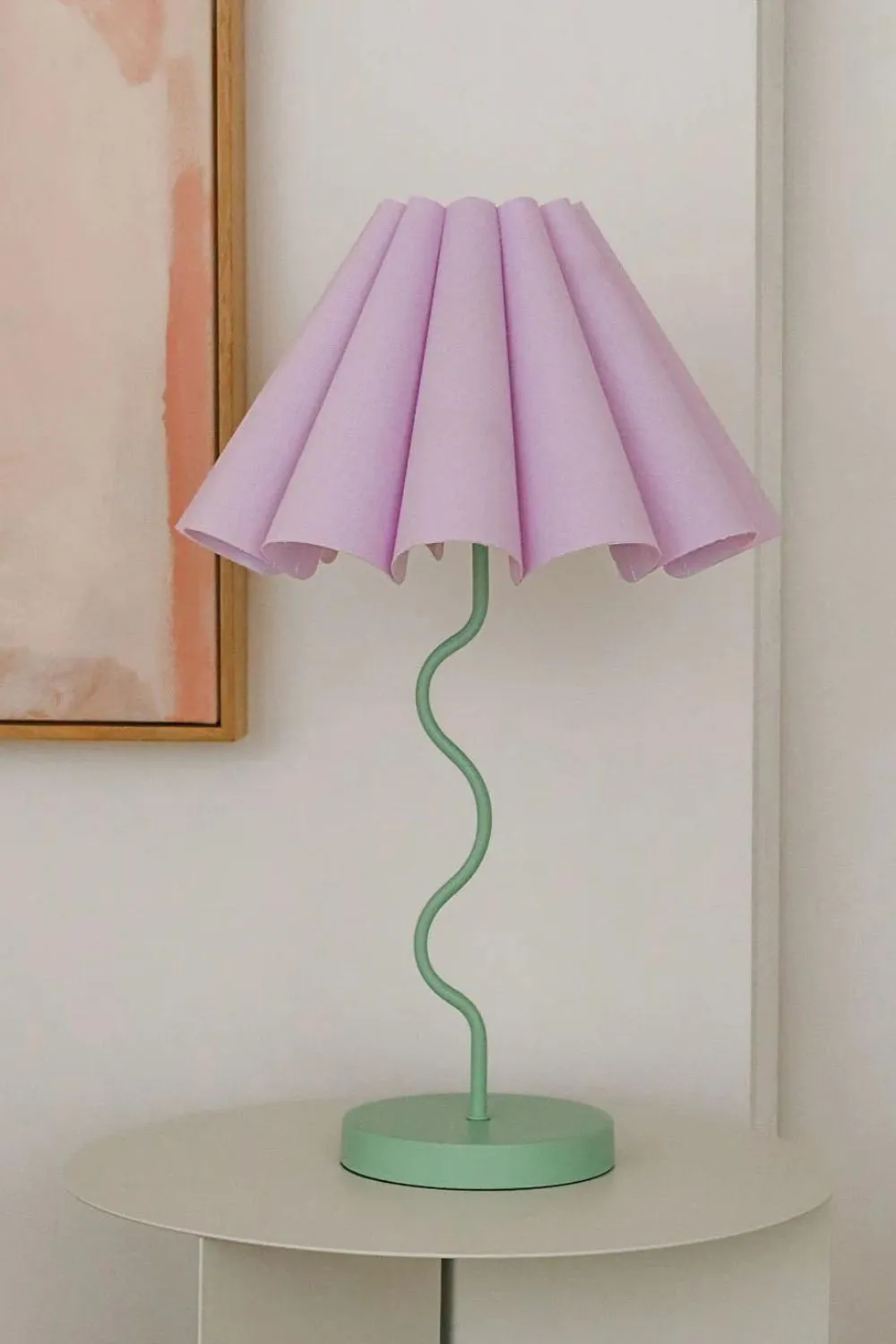 CORA TABLE LAMP - LILAC | PASTEL GREEN