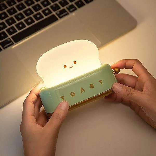 Cute Toast Night Light -  Chargeable Lamp