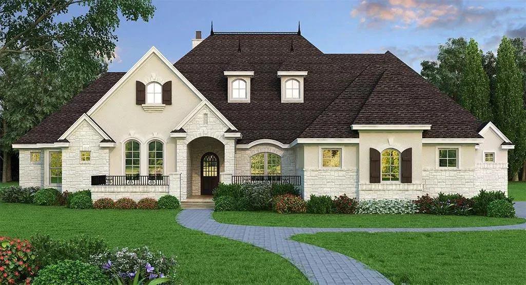 Elegant Four-Bedroom House Plan