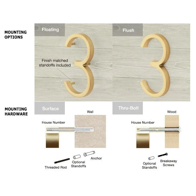 Emtek - 7" Modern House Numbers