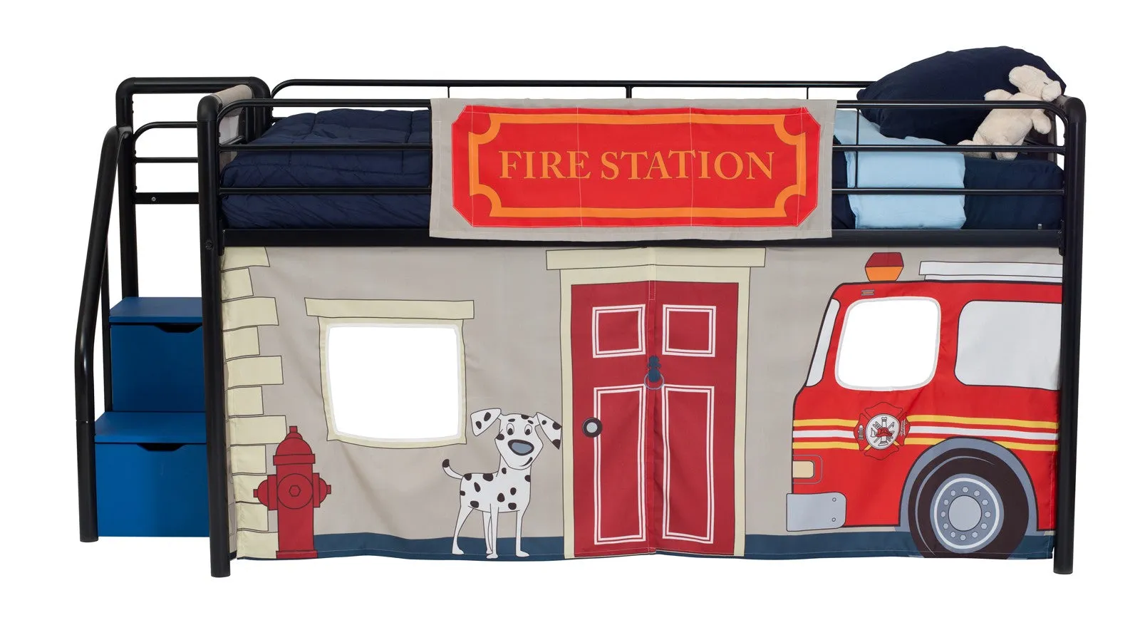 Fire Department Curtain Set for Junior Loft Bed