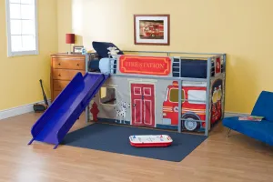 Fire Department Curtain Set for Junior Loft Bed