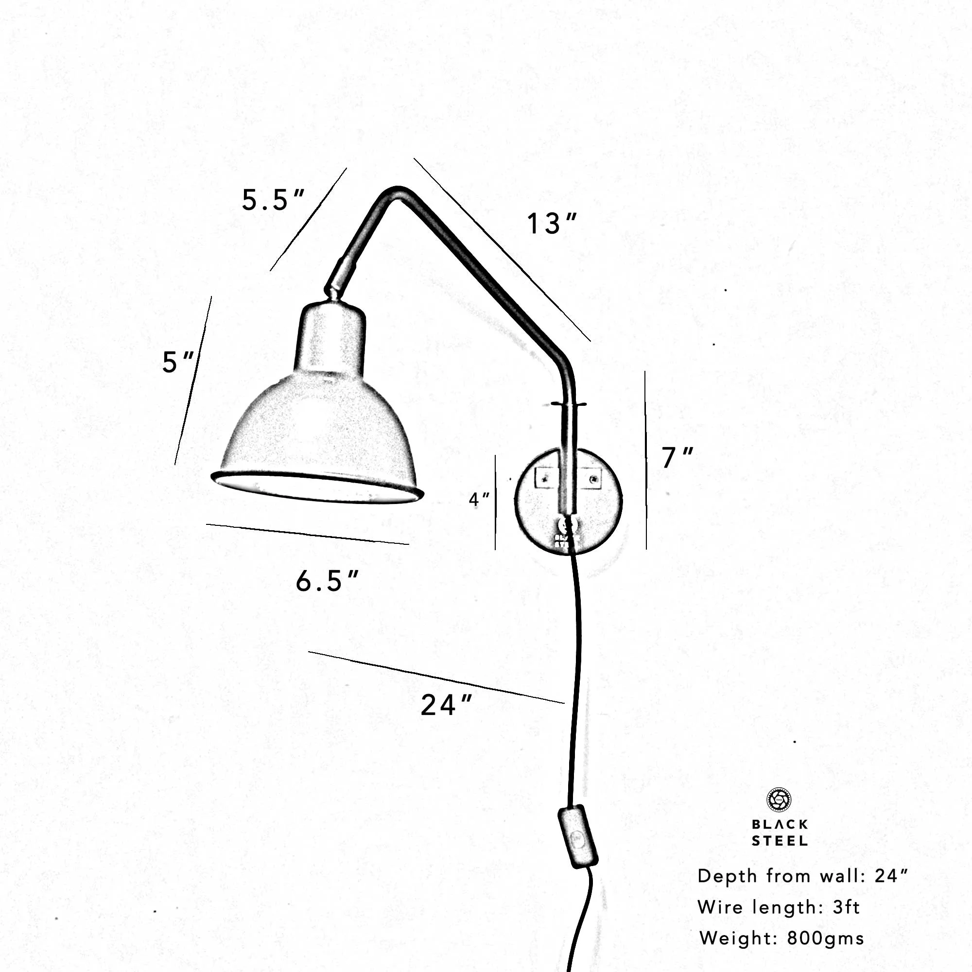 Fsw201 Swivel Arm Wall Mounted Light Fixture