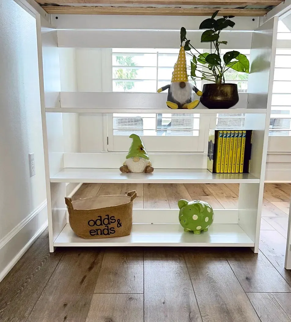 Harper Kids Bunk Bed with Slide & Built-In Shelving