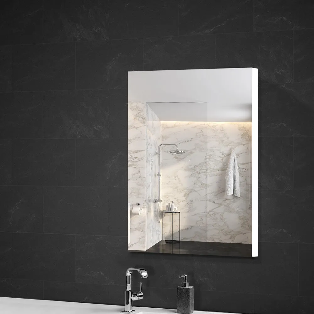 High Gloss Bathroom Mirror Cabinet, White, 450x720mm, Cefito