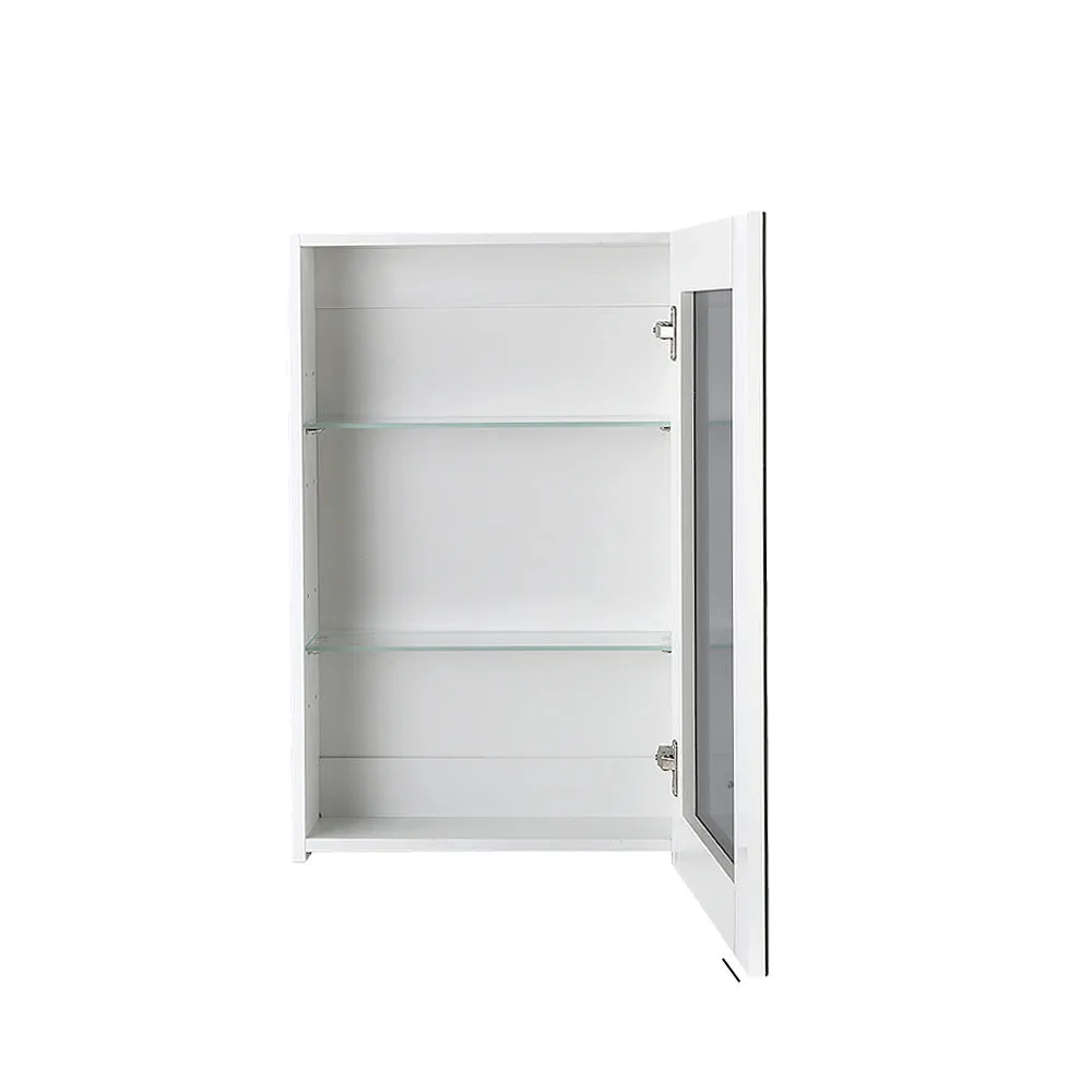 High Gloss Bathroom Mirror Cabinet, White, 450x720mm, Cefito