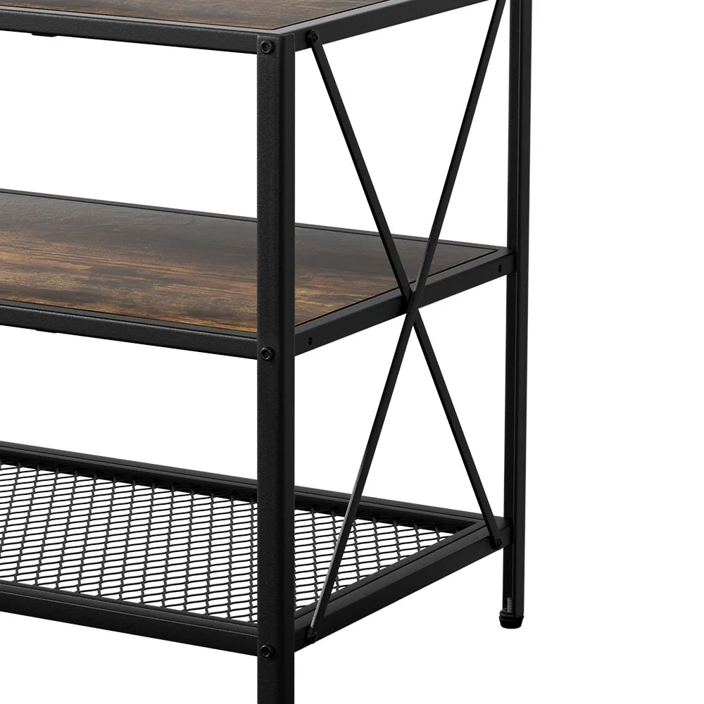 Industrial TV Stand 3-tier Storage Shelves - Artiss